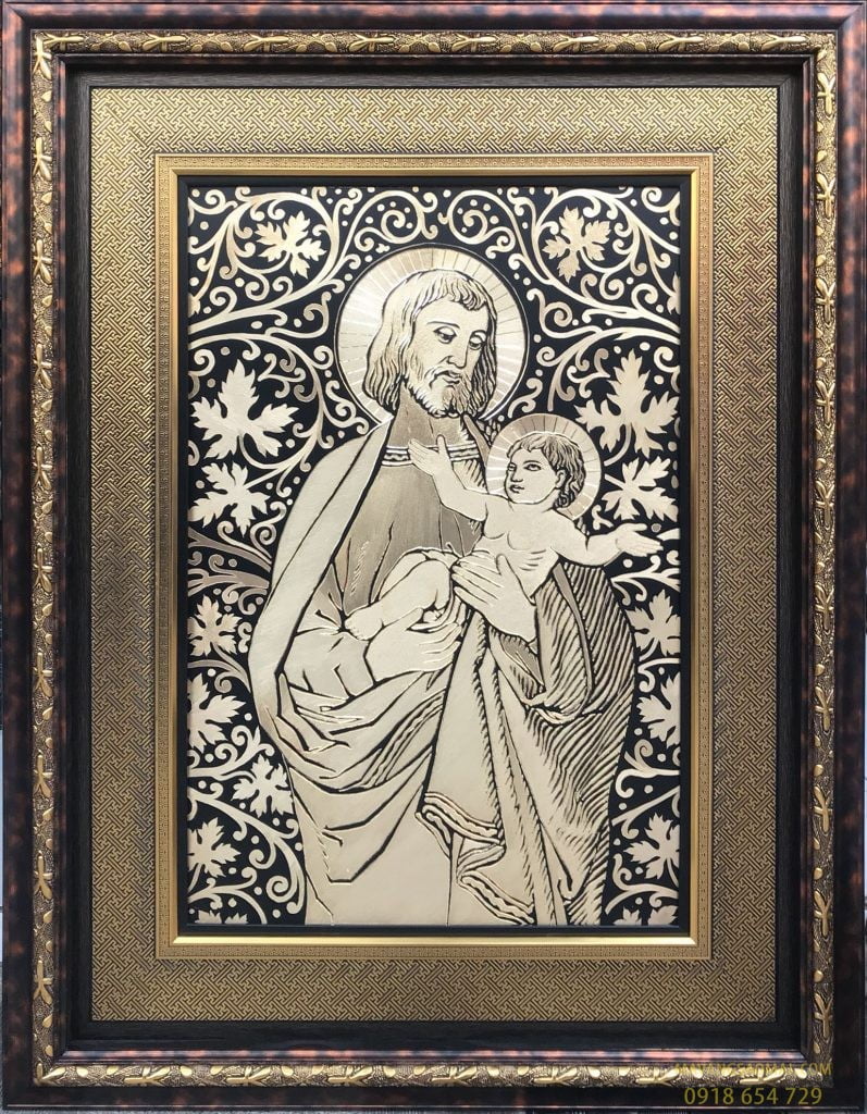 Thánh Giuse bế Chúa con (100×130 cm)