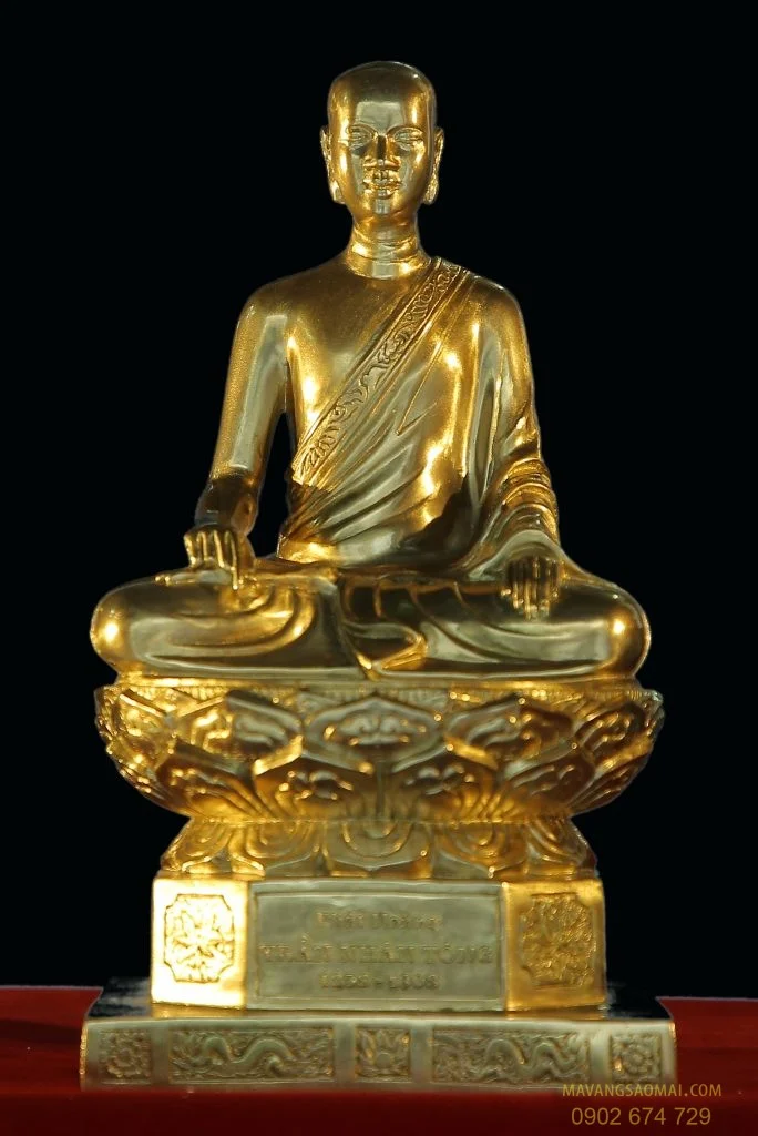 Tượng Phật Hoàng Trần Nhân Tông (24 cm)