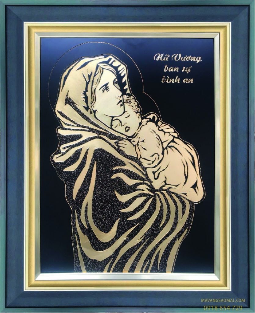 Đức Mẹ bế Chúa con (86×116 cm)