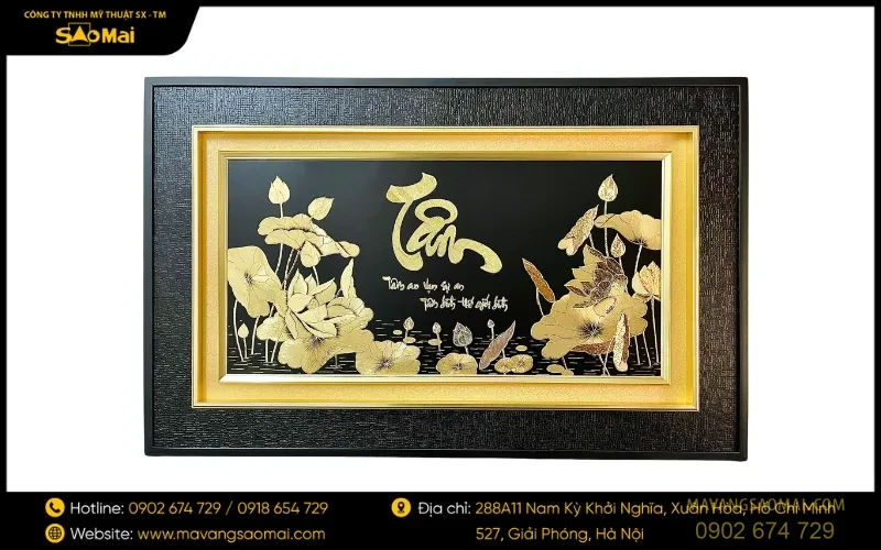 Tranh chữ Tâm - Sen