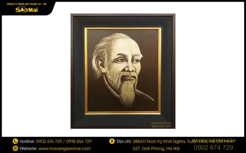 Tranh chân dung mạ vàng Đại danh y Hải Thượng Lãn Ông