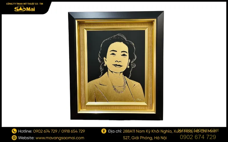 Giá tham khảo tranh chân dung mạ vàng
