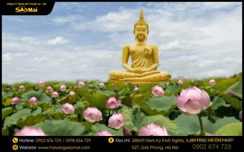Hình ảnh Đức Phật trên tòa sen