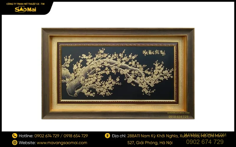 Các mẫu Tranh Mai Vàng