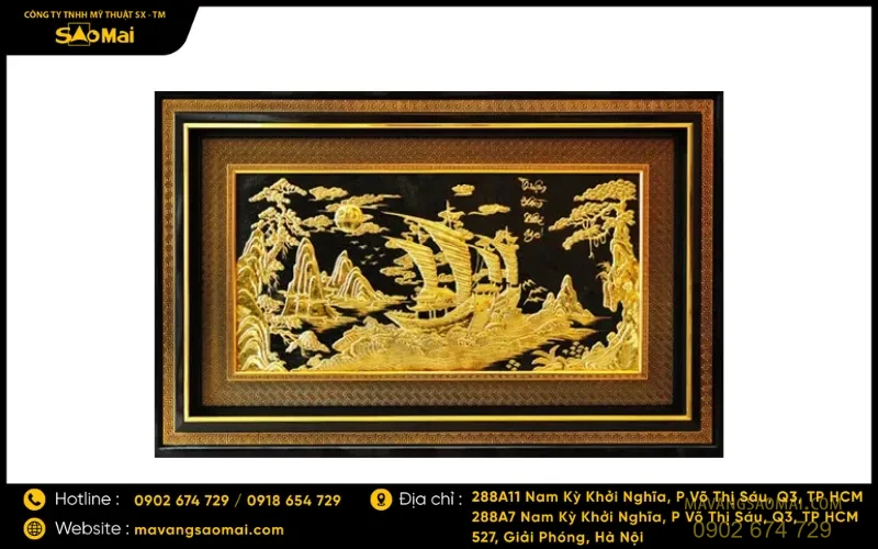Các lưu ý khi treo tranh Thuận buồm xuôi gió